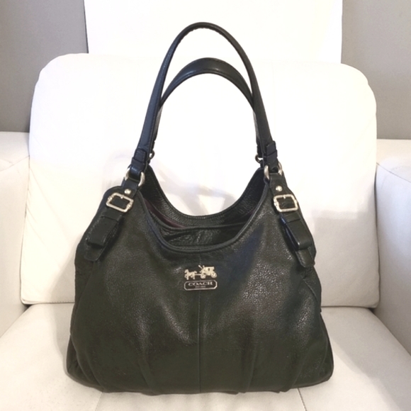 Coach Handbags - ⭐️COACH MADISON MAGGIE VINTAGE Y2K BLACK LEATHER SHOULDER BAG HOBO F16503